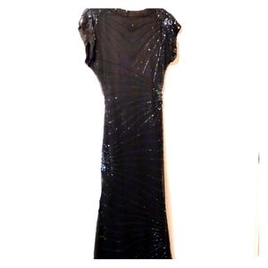 Vintage Beaded Black Evening gown